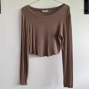 LNA crop long sleeve ribbed tee